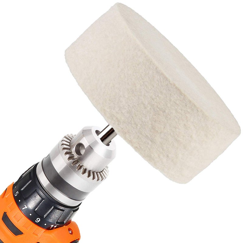 STARVAST 75 mm Felt Polishing Buffing Wheel, 3 inch Wool Polishing Wheel for use with Cerium Oxide Polishing Powder by STARVAST - Image 1